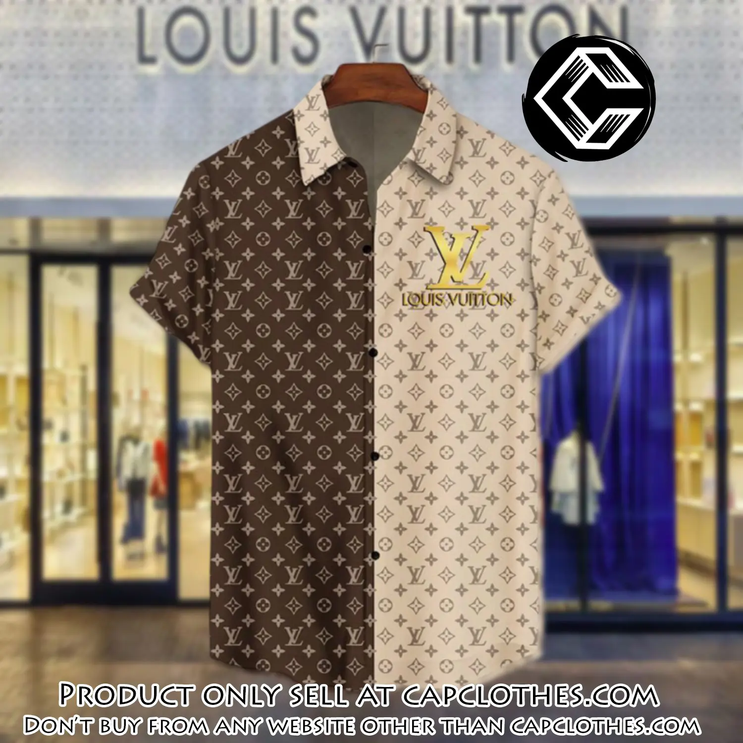 Lv louis vuitton luxury hawaiian shirt & short set lhs1193 cc4644063